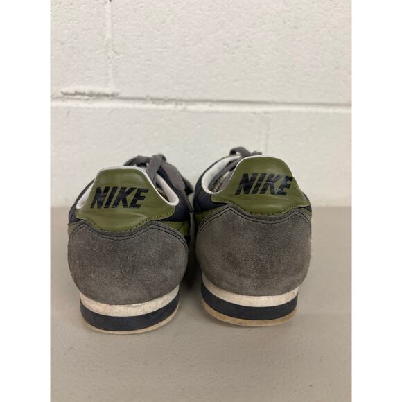 Nike SZ 9 classic cortez nylon sneaker green blue gray low suede 354698-030